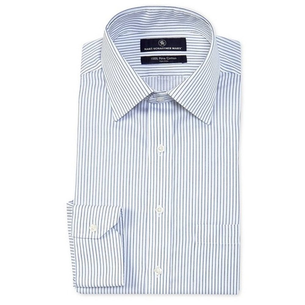 Hart Schaffner Marx Striped Dress Shirt 17/34